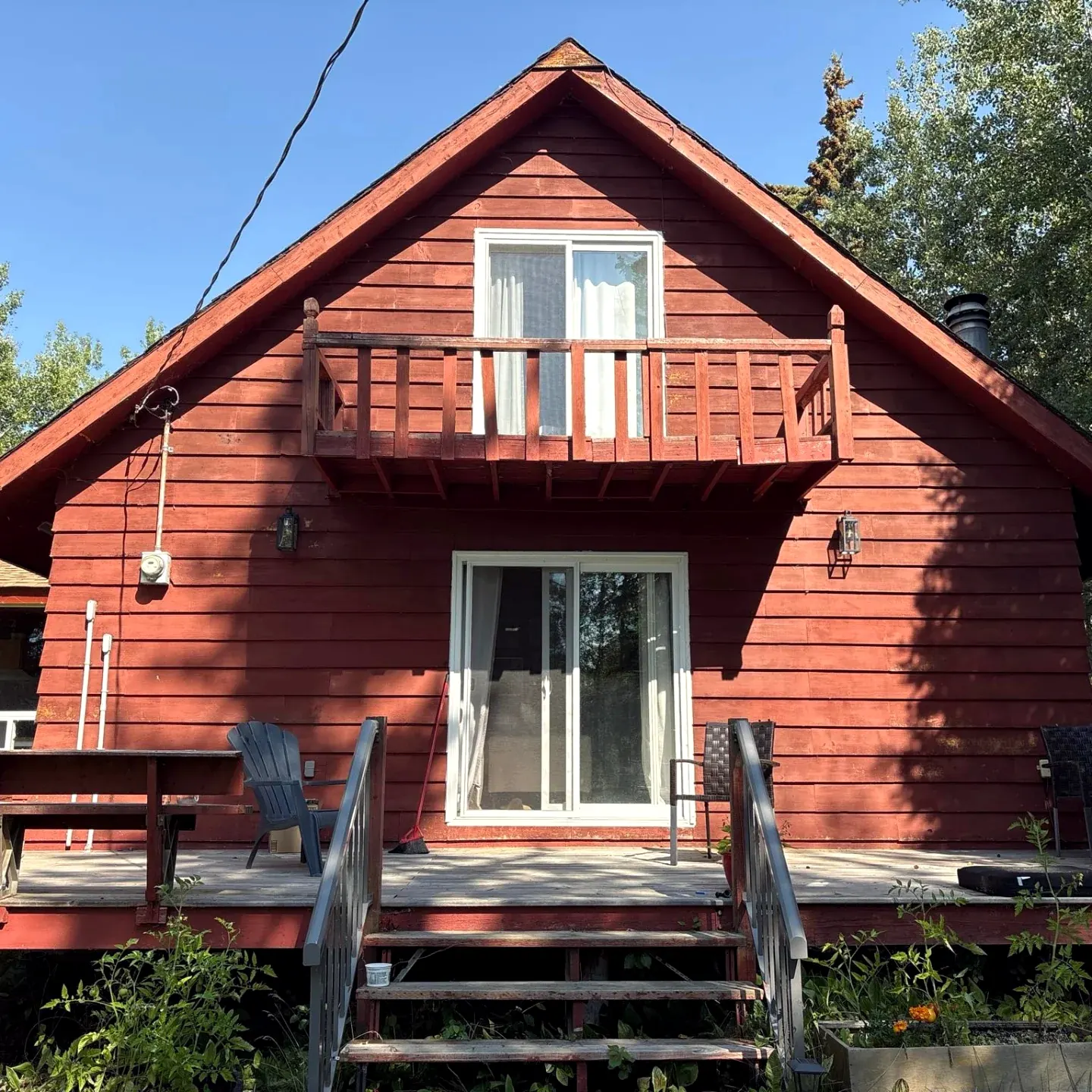 Cabin with the finished balcony